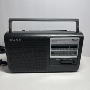 Sony ICF-38 Portable FM/AM 2 Band Radio GREAT CONDITION Tested Working